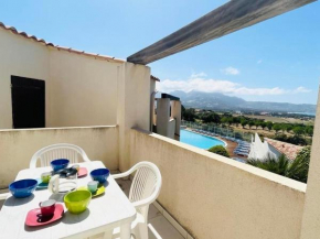Appartement climatisé 2 pièces, piscine, parking, proche plage - Lumio - FR-1-63-342